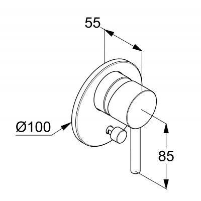 KLUDI Bozz Bateria Wannowo Prysznicowa , Element Zewnętrzny 387160576
