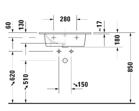 DURAVIT Starck Umywalka Meblowa 23366300001