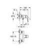 GROHE Cubeo Bateria Prysznicowa - Czarny Mat  1018242430