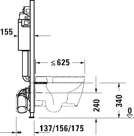 DURAVIT Durastyle Stelaż Do Wc WD1020000000