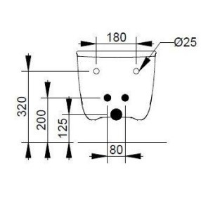 CERAMICA DOLOMITE S.P.A. Mayka Bidet Wiszący D482601