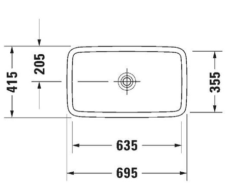 DURAVIT Uniwersal Umywalka Nablatowa 03707000001