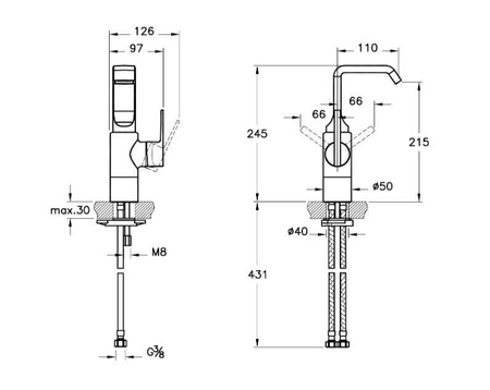 Vitra Vitra - Suit U Jednouch.bateria Umywalkowa Wysoka Miedź