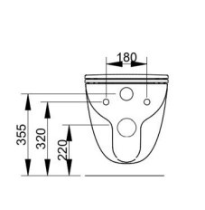 CERAMICA DOLOMITE S.P.A. Gemma 2 Miska Wc 36×53 Cm D522501
