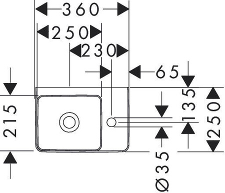 HANSGROHE Xelu Umywalka Wisząca Z Otworem Na Baterie 61084450