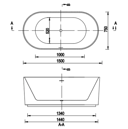 EMPORIA Wanna Rio Wolnostojąca 150x75 Cm Biała EMPORIA-WS203L-1500