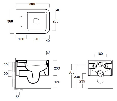 SIMAS Flow Miska Wisząca FL 63