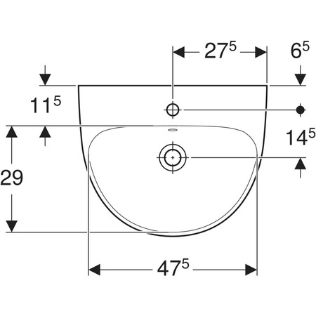 SANITEC KOŁO Nova Pro Umywalka Wisząca M31155000/500.315.01.7