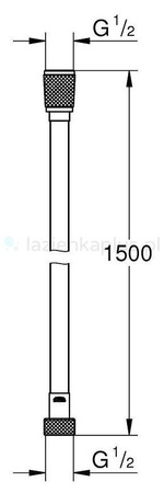 GROHE Silverflex Wąż Prysznicowy 1500mm 26346001