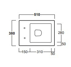 SIMAS Frozen Miska Wisząca Z Mocowaniem F85 FZ18+F85