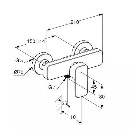 KLUDI Renon Bateria Prysznicowa - Czarny Mat 428313975