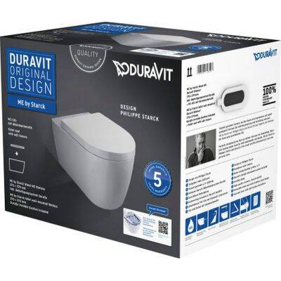 Duravit Duravit - Me By Starck Zestaw Wc Miska 57 Cm Z Deską Rimless