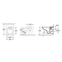 VILLEROY&BOCH O.novo Miska Wc Wisząca  5660R001P