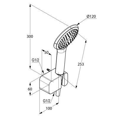 KLUDI Freshline Zestaw Wannowo-prysznicowy 678700500