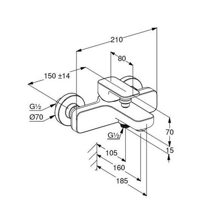 KLUDI Renon Bateria Wannowo Prysznicowa - Biały Mat 426915375