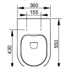 CERAMICA DOLOMITE S.P.A. Mayka Miska Wc Wisząca D482501
