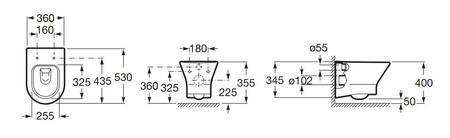 ROCA Nexo Miska Wc Wisząca Rimless A34664L000