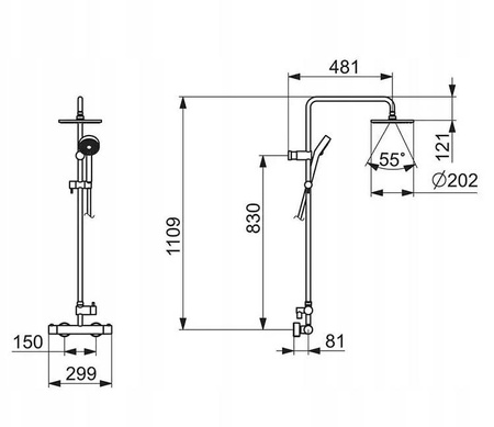 Hansa Hansa Unita - Zestaw Termostat Z Deszczownicą