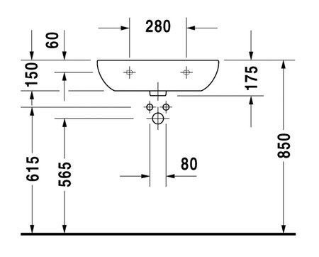 DURAVIT D-code Umywalka 23116000002