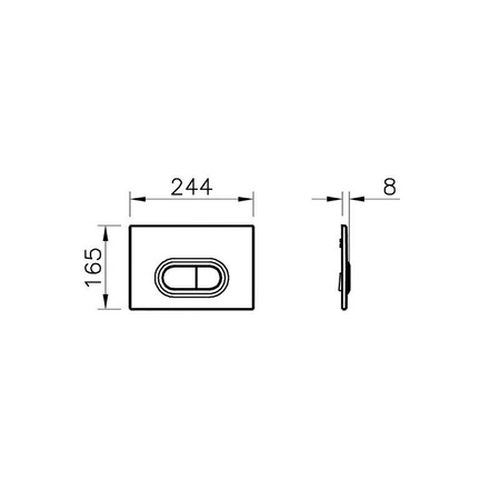 VITRA Loop Przycisk Spłukujący Do Stelaża - Biały Połysk VITRA-740-0500