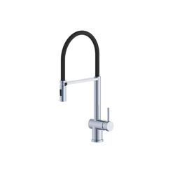 EMPORIA Favo Bateria Kuchenna Z Elastyczna Wylewką, - Chrom/czarny Mat  EMPORIA-070170CHR