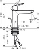 Hansgrohe Logis - Bateria Umywalkowa 110 Fine Z Odpływem Kol.czarny