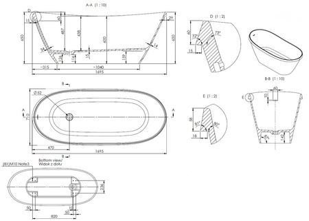 EMPORIA Wanna Beauty Wolnostojąca 170 Cm Biała EMPORIA - BEAUTY0001