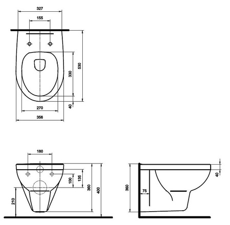 SANITEC KOŁO Primo Miska Wc K83100