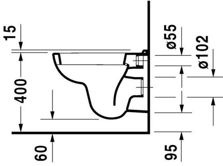 DURAVIT D-code Miska Wc Wisząca 22110900002