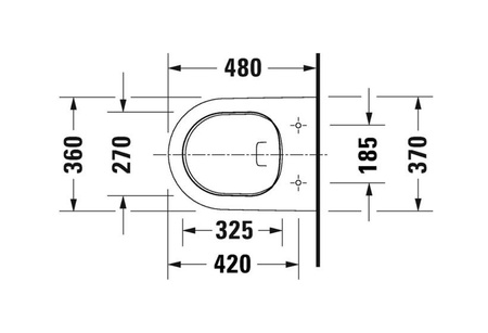 Duravit D-neo - Miska Wc Wisząca 48 Cm