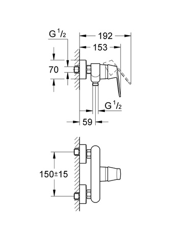 GROHE Eurosmart Bateria Prysznicowa 32837000