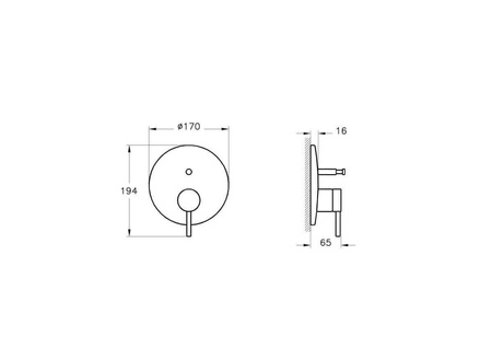 VITRA Origin Bateria Wannowo Prysznicowa ,element Zewnętrzny - Miedź A4262026