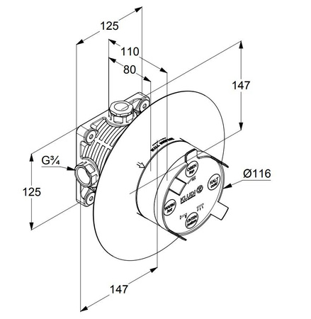KLUDI Flexx Boxx Element Podtynkowy 88011