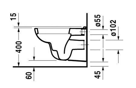 DURAVIT D-code Miska Wc 25350900002