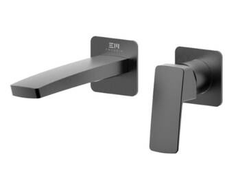 EMPORIA Teo Bateria Umywalkowa Podtynkowa Z Elementem Wewnętrznym - Gun Metal  EMPORIA-02012BN