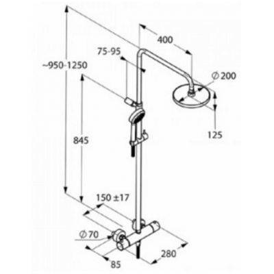 KLUDI Logo Zestaw Prysznicowy 6809505