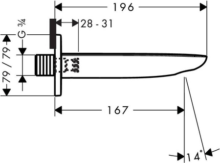 Hansgrohe Puravida - Wylewka Wannowa