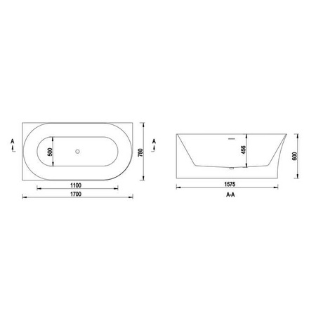 EMPORIA Wanna Molly Narożna Przyścienna Lewa 170x78 Cm Biała EMPORIA-TW-7790L-1700