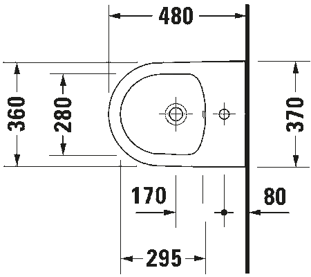 DURAVIT Starck Bidet Wiszący 2290150000