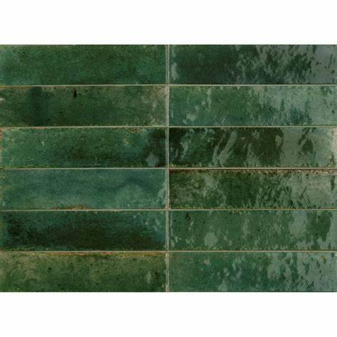 Łazienka z płytkami Marazzi Lume Green M6RQ