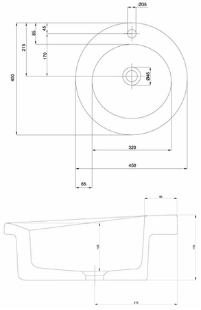 SANITEC KOŁO Cocktail Umywalka Wpuszczana W Blat L31845