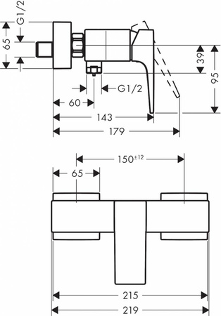 Hansgrohe Metropol - Bateria Prysznicowa Kol. Czarny Mat