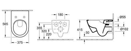 VILLEROY&BOCH Subway 2.0 Miska Wc Wisząca 5614R0R2