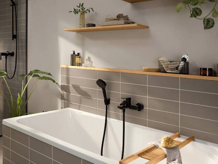 HANSGROHE Rebris Bateria Wannowa Czarny Matowy 72450670