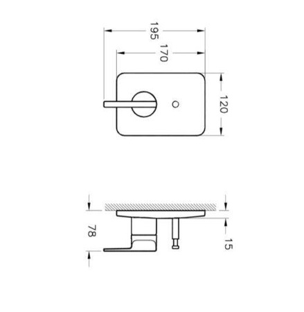 VITRA Suit U Bateria Wannowo Prysznicowa , Element Zewnętrzny A42286EXP