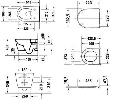 DURAVIT Starck Miska Wc Z Deską 45910920A1