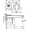 HANSGROHE Logis Bateria Umywalkowa , Element Zewnętrzny - Czarny Mat  71256670