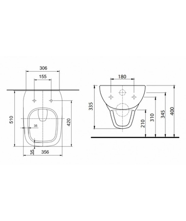 SANITEC KOŁO Style Miska Wc Wisząca L23120000