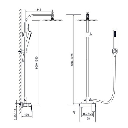 EMPORIA Teo Zestaw Prysznicowy EMPORIA-020110CHR