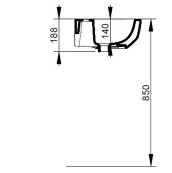 CERAMICA DOLOMITE S.P.A. Mia Umywalka Wisząca 50 X 38,5 Cm D431401